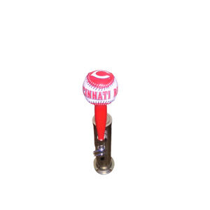 Cincinnati Reds Beer Tap Handle Pub Kegerator MLB Red Baseball Knob Pull Wood